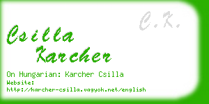 csilla karcher business card